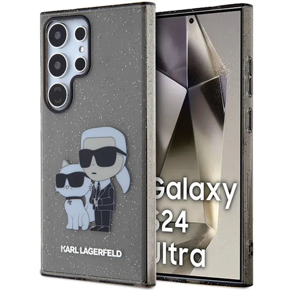 Karl Lagerfeld KLHCS24MHNKCTGK S24+ S926 czarny/black hardcase Glitter Karl&Choupette