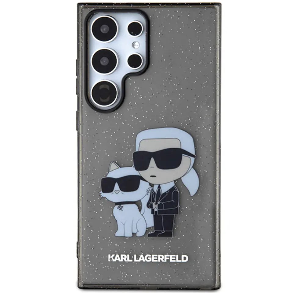 Karl Lagerfeld KLHCS24LHNKCTGK S24 Ultra S928 czarny/black hardcase Glitter Karl&Choupette