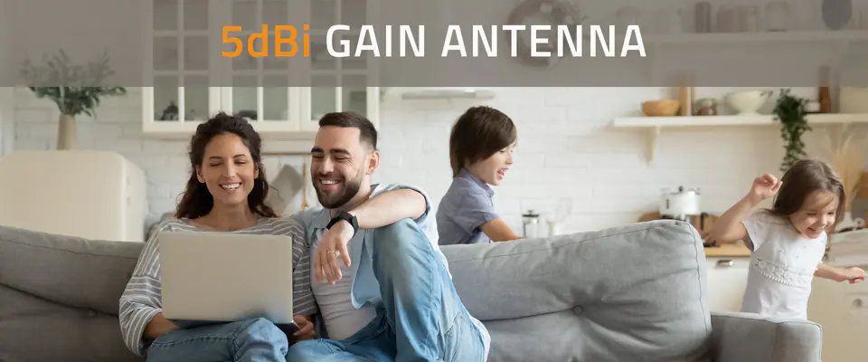 Qoltec Antena Wi-Fi 2.4/2.5 GHz | 5.1/5.8 GHz | 5dBi | dookólna | wewnętrzna