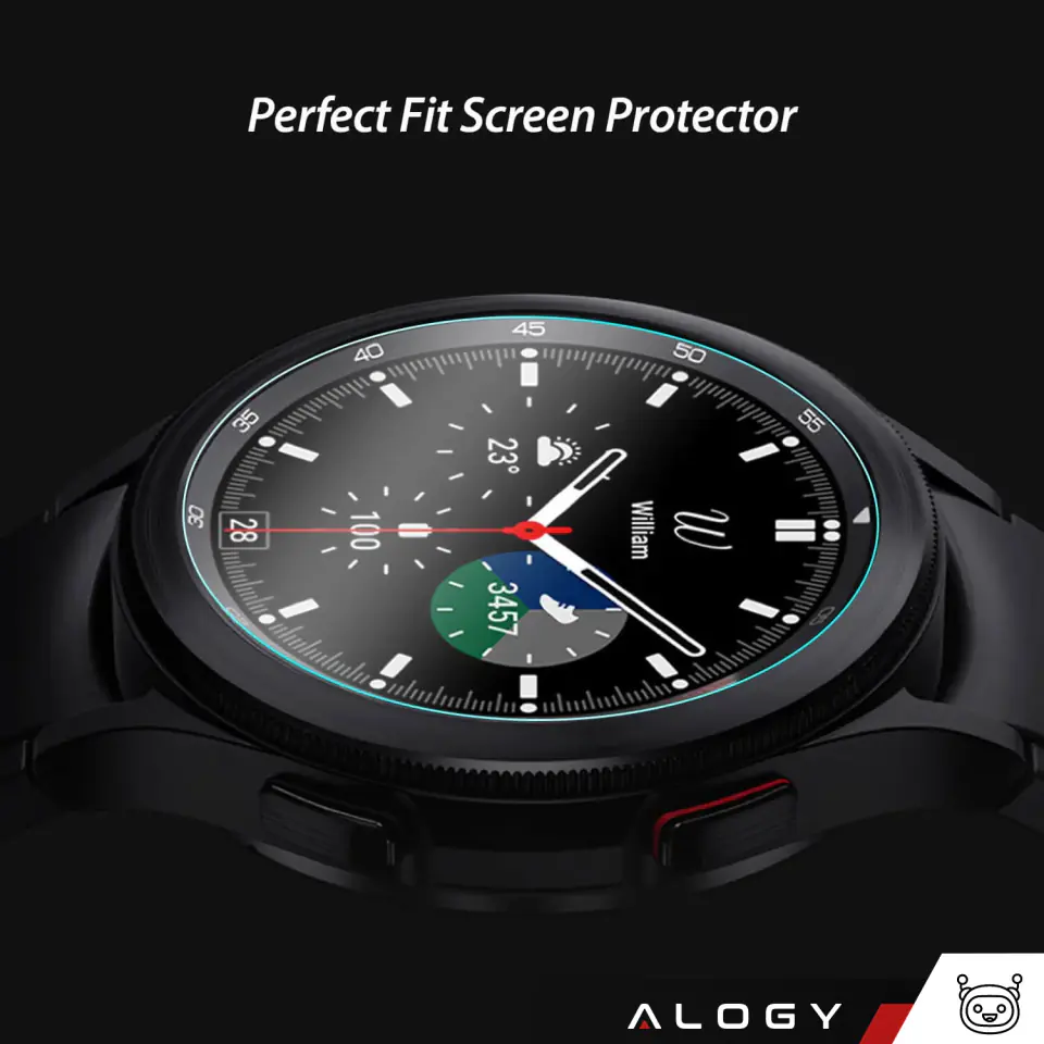 2x Szkło Hartowane do Samsung Galaxy Watch 6 40mm ochronne na smartwatch Alogy Screen Protector Watch+