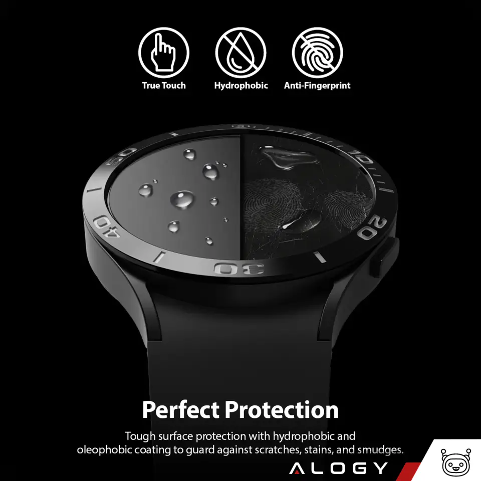 2x Szkło Hartowane do Samsung Galaxy Watch 6 44mm ochronne na smartwatch Alogy Screen Protector Watch+