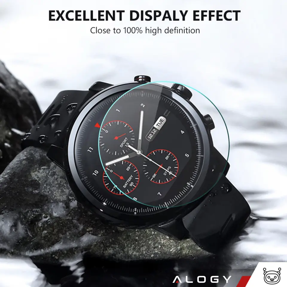 2x Szkło Hartowane na smartwatch watch zegarek uniwersalne 38mm średnica ochronne Alogy Screen Protector Watch+