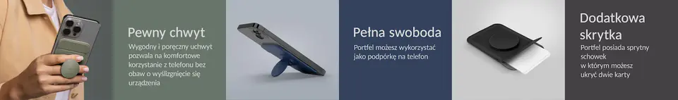 UNIQ Flixa magnetyczny portfel na karty z podpórką żółty/canary yellow MagSafe