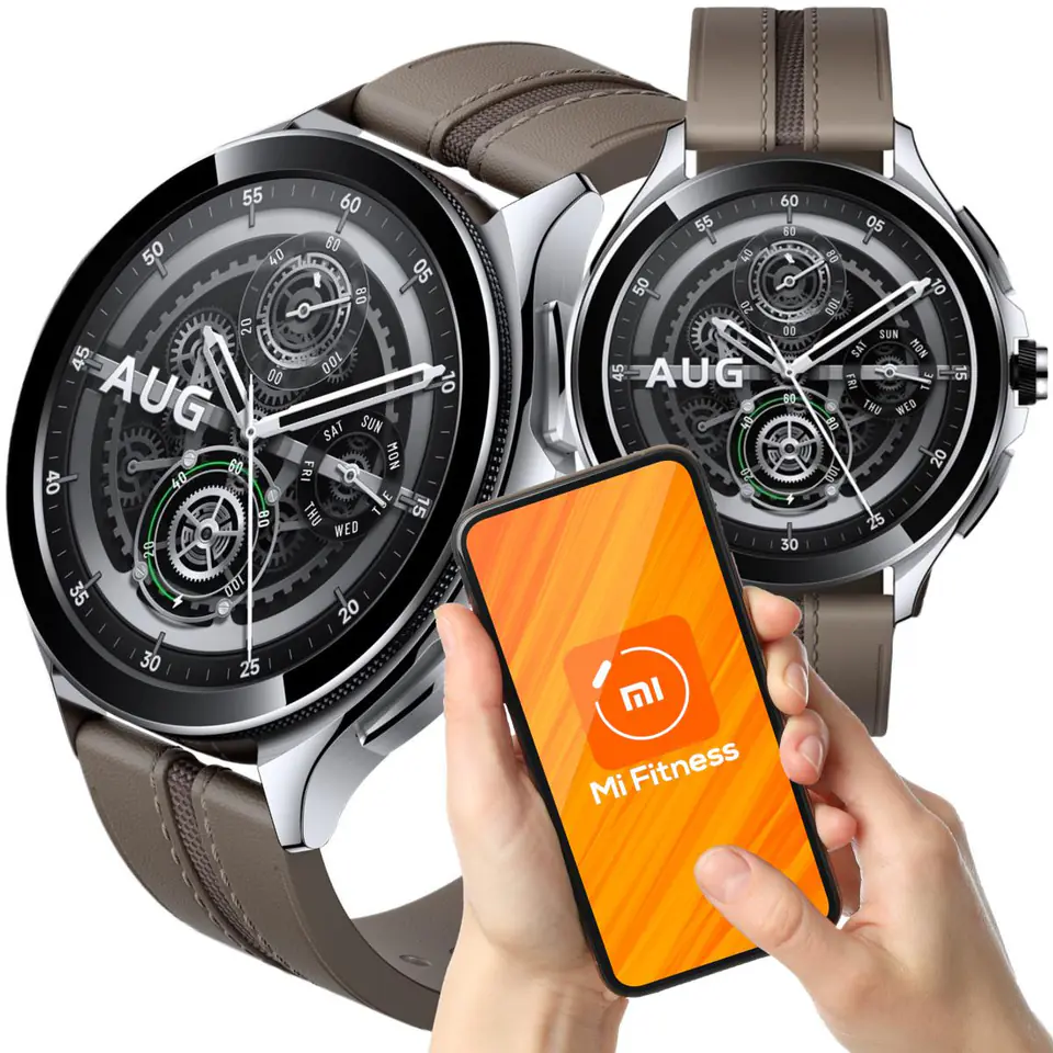 Xiaomi Watch 2 Pro - Bluetooth® Silver Case with Brown Leather Strap