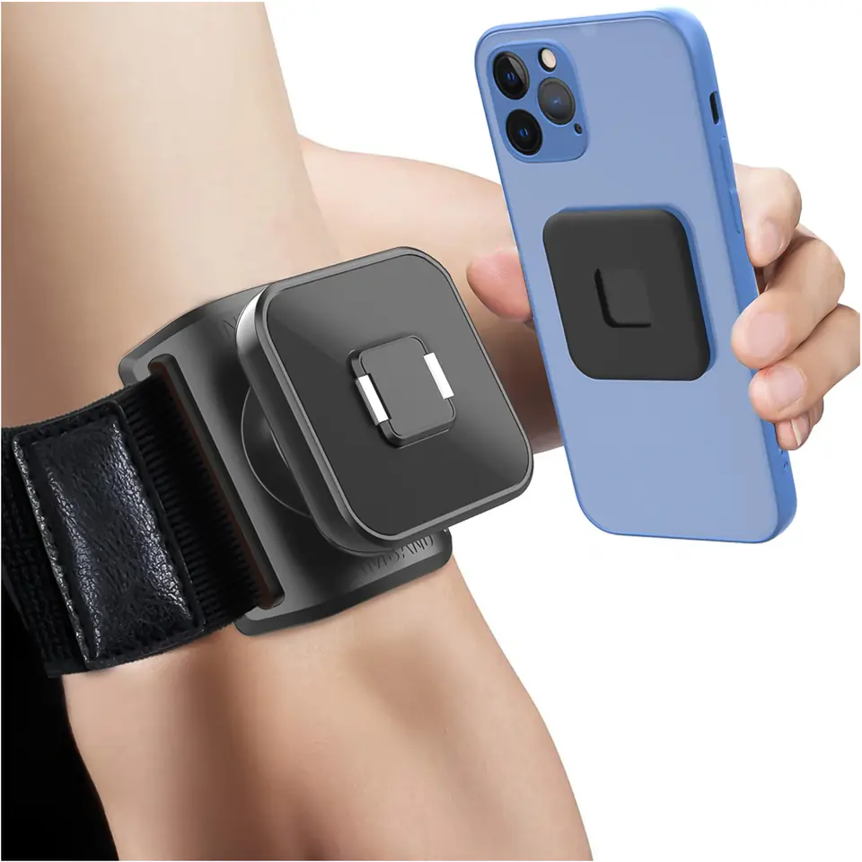 Opaska na rękę ramię na telefon do biegania sport uchwyt magnetyczny do telefonu TSA2 Armband czarny