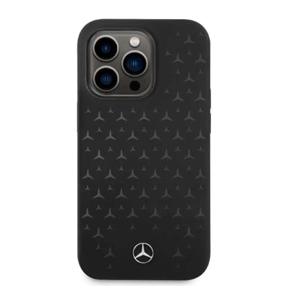 Mercedes MEHMP15LSIPBK iPhone 15 Pro 6.1" czarny/black hardcase Silicone Stars Pattern MagSafe