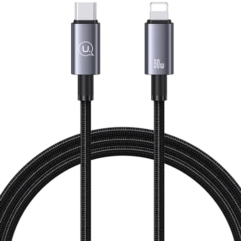 USAMS Kabel USB-C na Lightning 30W 1,2mFast Charging stalowy/tarnish SJ662USB01 (US-SJ662)
