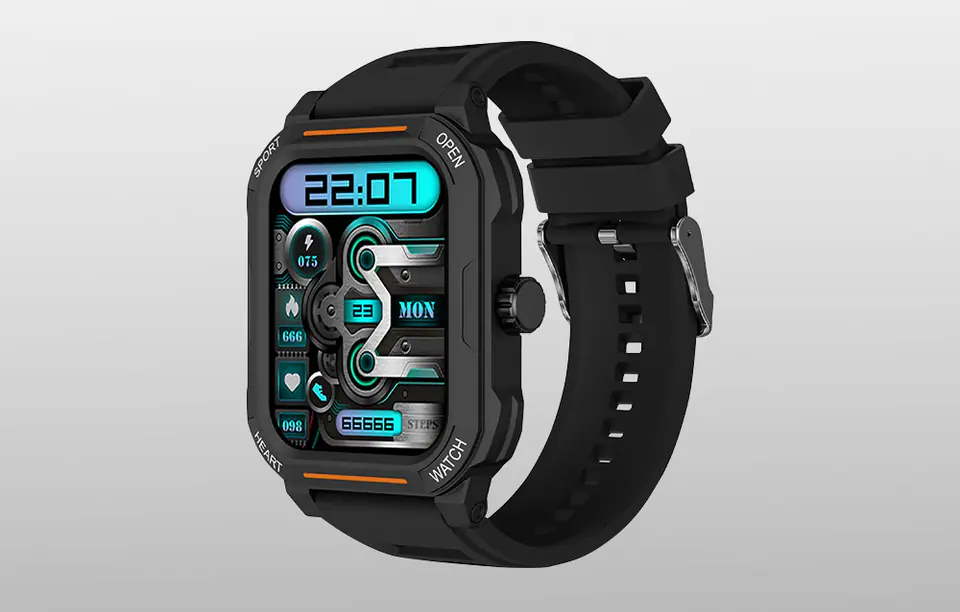 Smartwatch Blitzwolf BW-GTC3 (czarny/czarny stalowy)