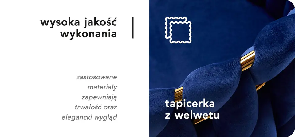 4Rico krzesło QS-GW06G aksamit granatowe