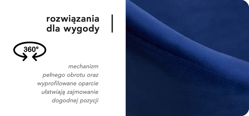 4Rico krzesło obrotowe QS-MF18G aksamit granatowe