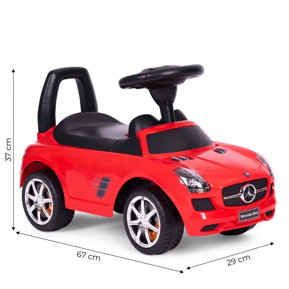 Jeździk, pchacz Mercedes czerwony SLS AMG czerwony