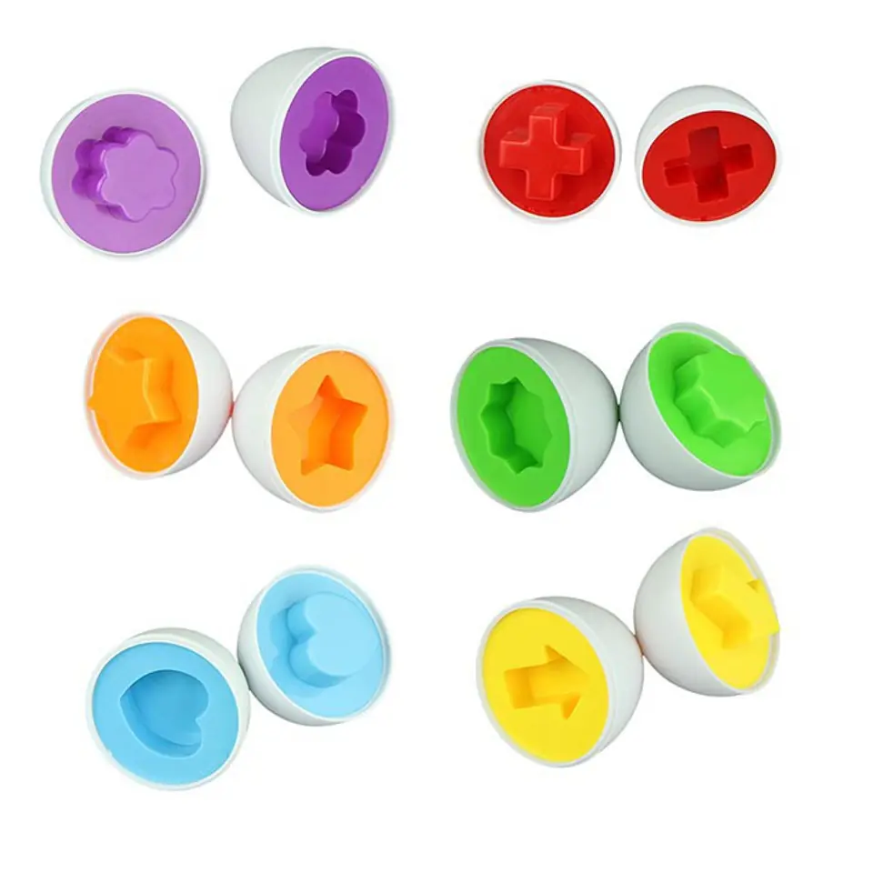 Toy Educational Eggs Match Shapes and Colors