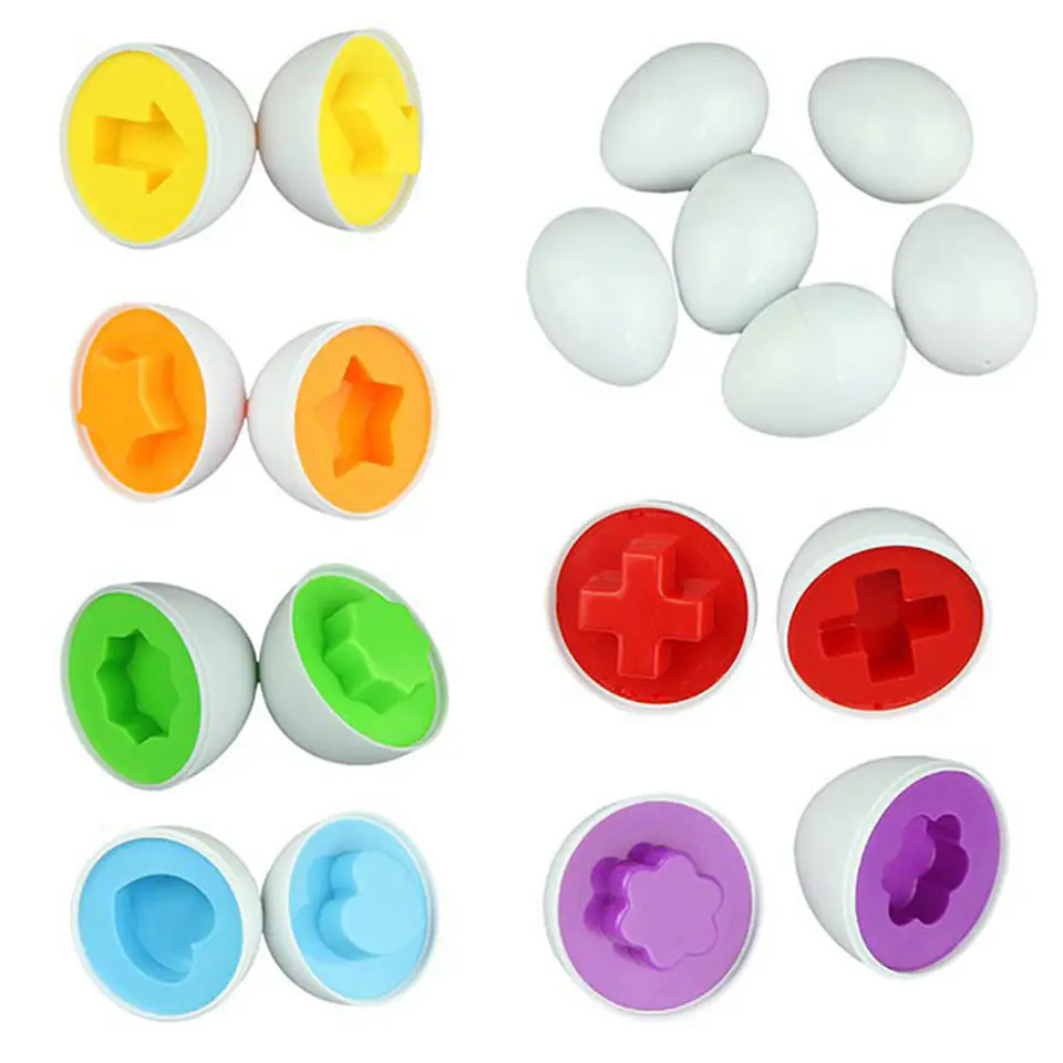 Toy Educational Eggs Match Shapes and Colors