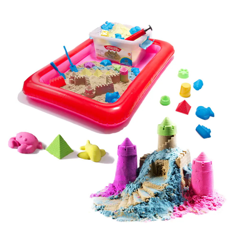 Kinetic sand in a box 2kg sandbox + 16 molds