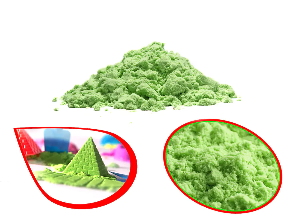 Kinetic sand 1kg in a green bag