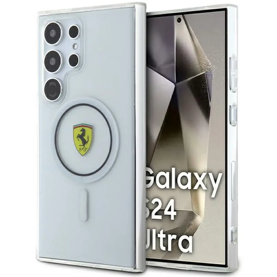 Ferrari FEHMS24LU3CLK S24 Ultra S928 czarny/black hardcase IML Transp Inner Circle Line MagSafe