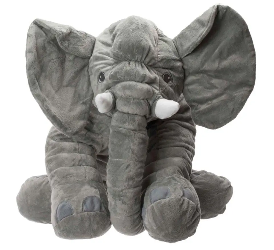 Mascot plush elephant gray