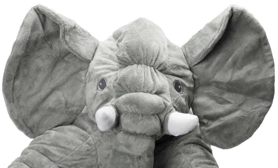 Mascot plush elephant gray