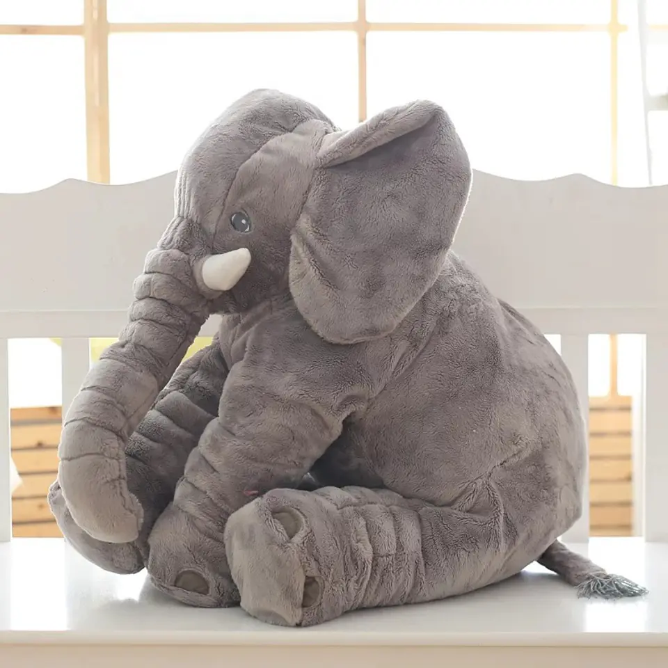 Mascot plush elephant gray