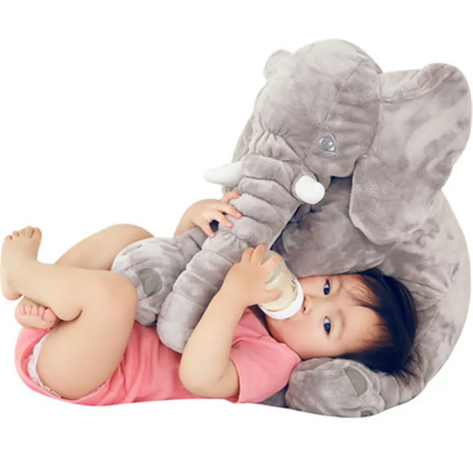 Mascot plush elephant gray