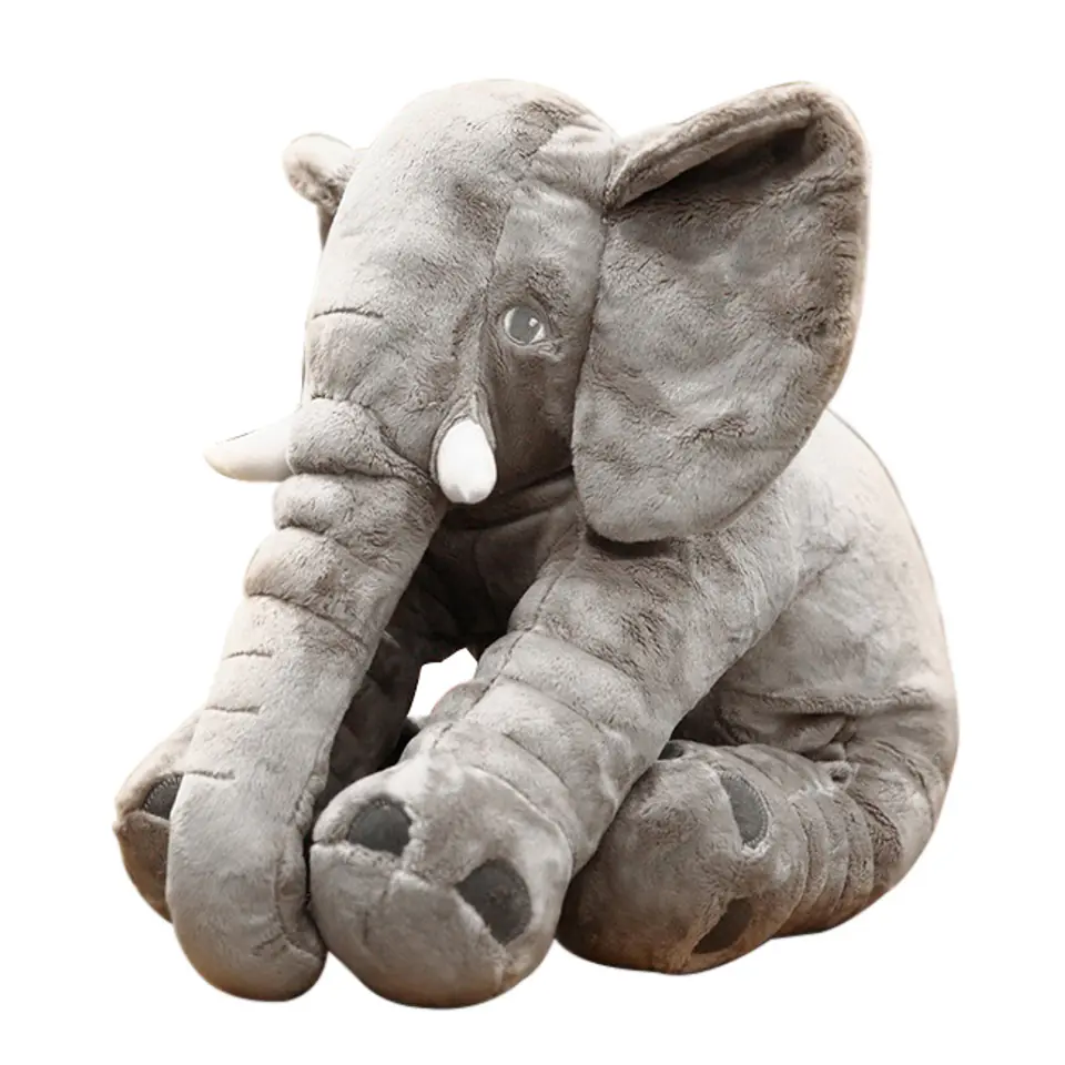 Mascot plush elephant gray