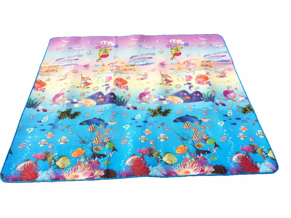 Educational double-sided foam mat sea world 190x170cm