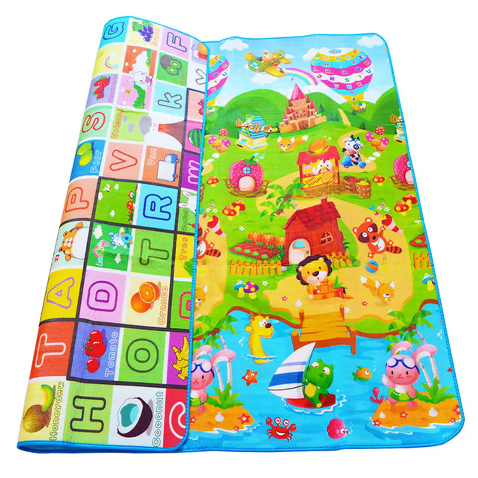 Educational foam mat double-sided playground 180x120cm