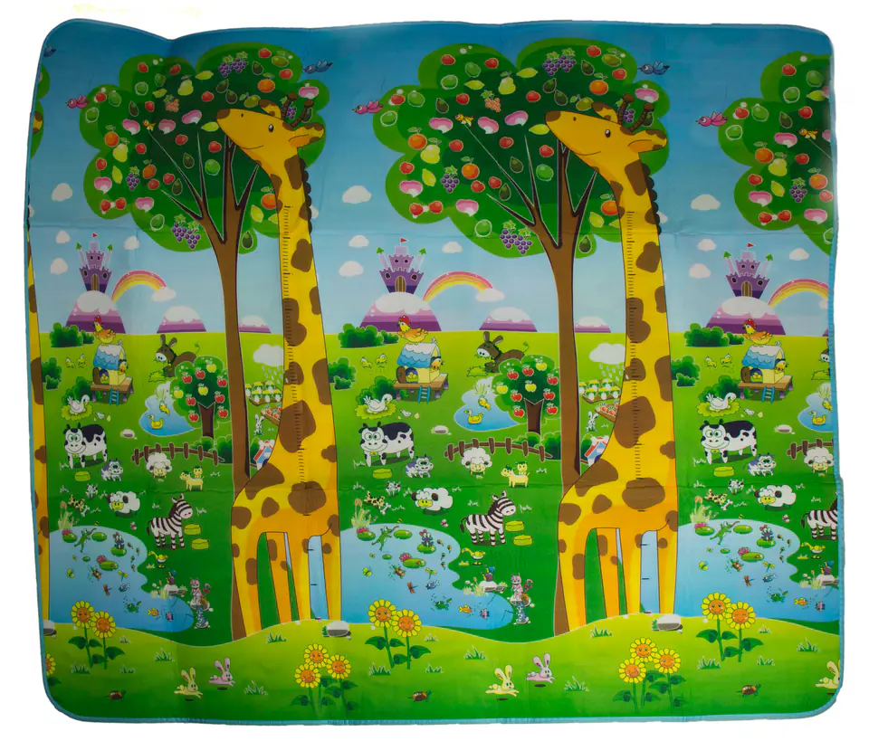 Educational double-sided foam mat ZOO 200cm x 180cm x 0,5cm