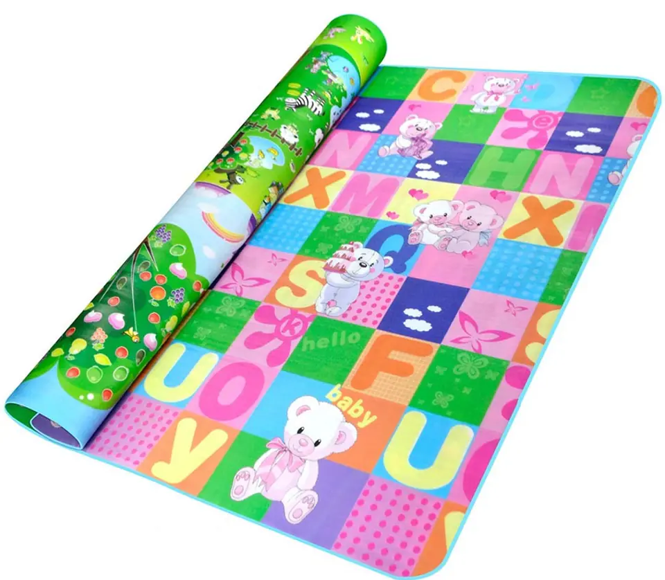 Educational double-sided foam mat ZOO 200cm x 180cm x 0,5cm