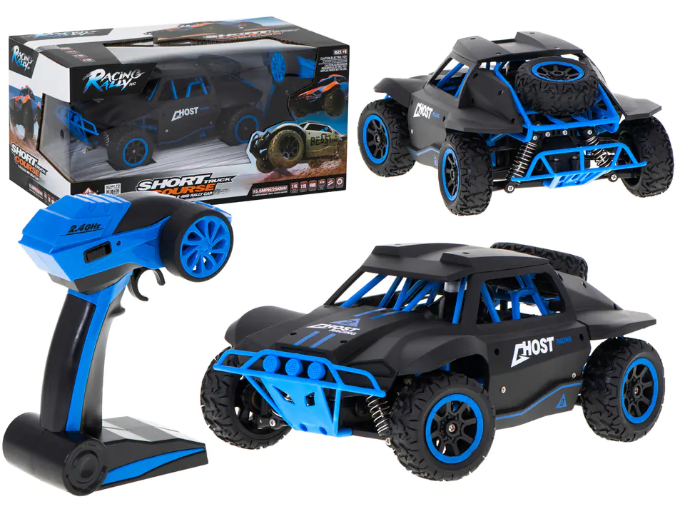 RC Racing Rally Car 2.4Ghz 4WD Black 1:18