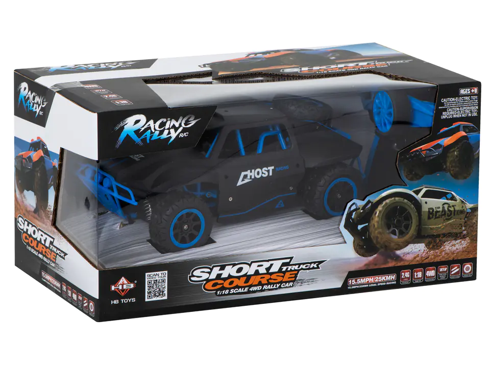 RC Racing Rally Car 2.4Ghz 4WD Black 1:18