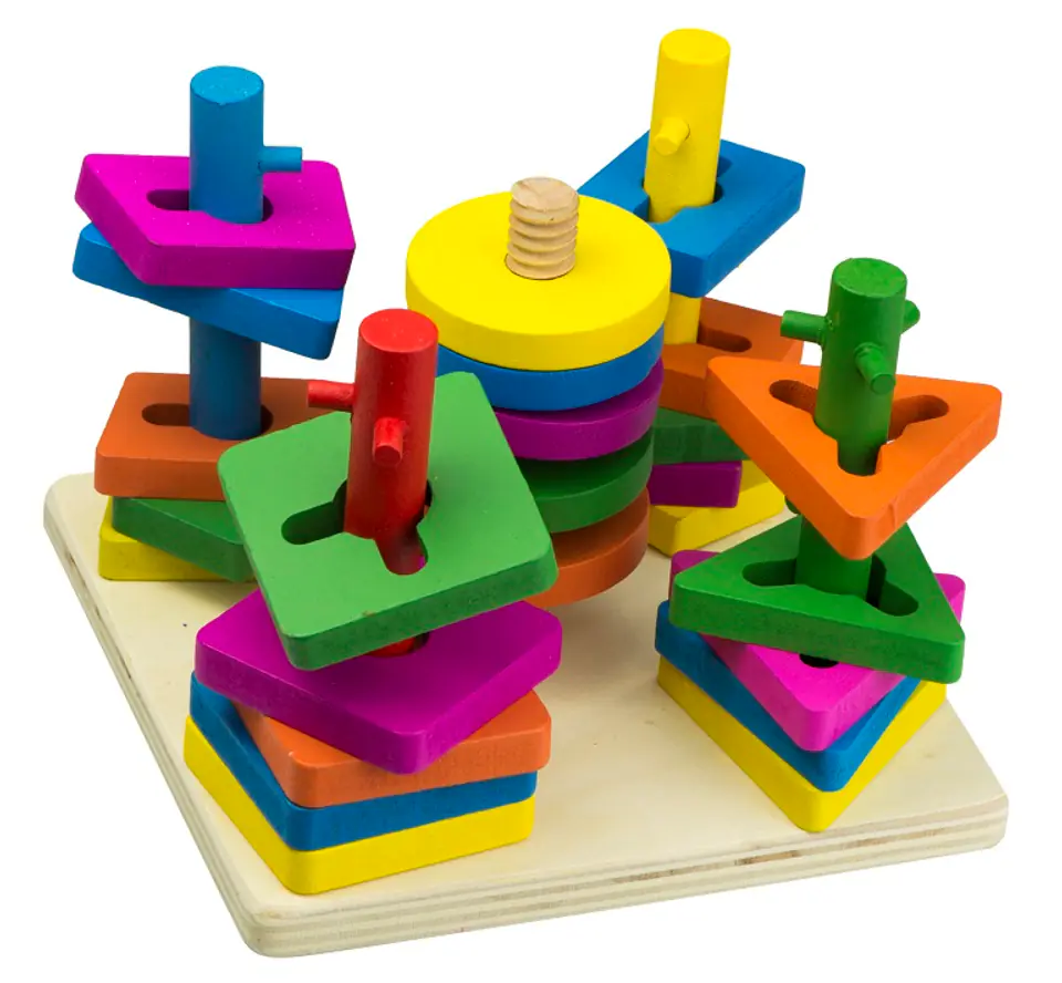 Sorter wooden arcade puzzle 5 towers