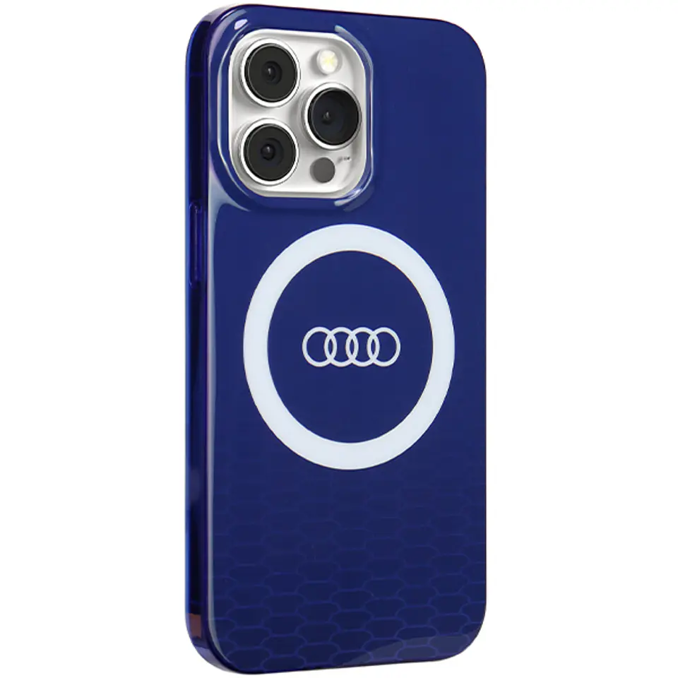 Audi IML Big Logo MagSafe Case iPhone 13 Pro / 13 6.1" niebieski/navy blue hardcase AU-IMLMIP13P-Q5/D2-BE