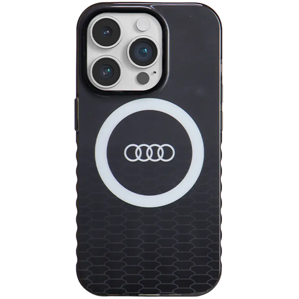Audi IML Big Logo MagSafe Case iPhone 14 Pro Max 6.7" czarny/black hardcase AU-IMLMIP14PM-Q5/D2-BK