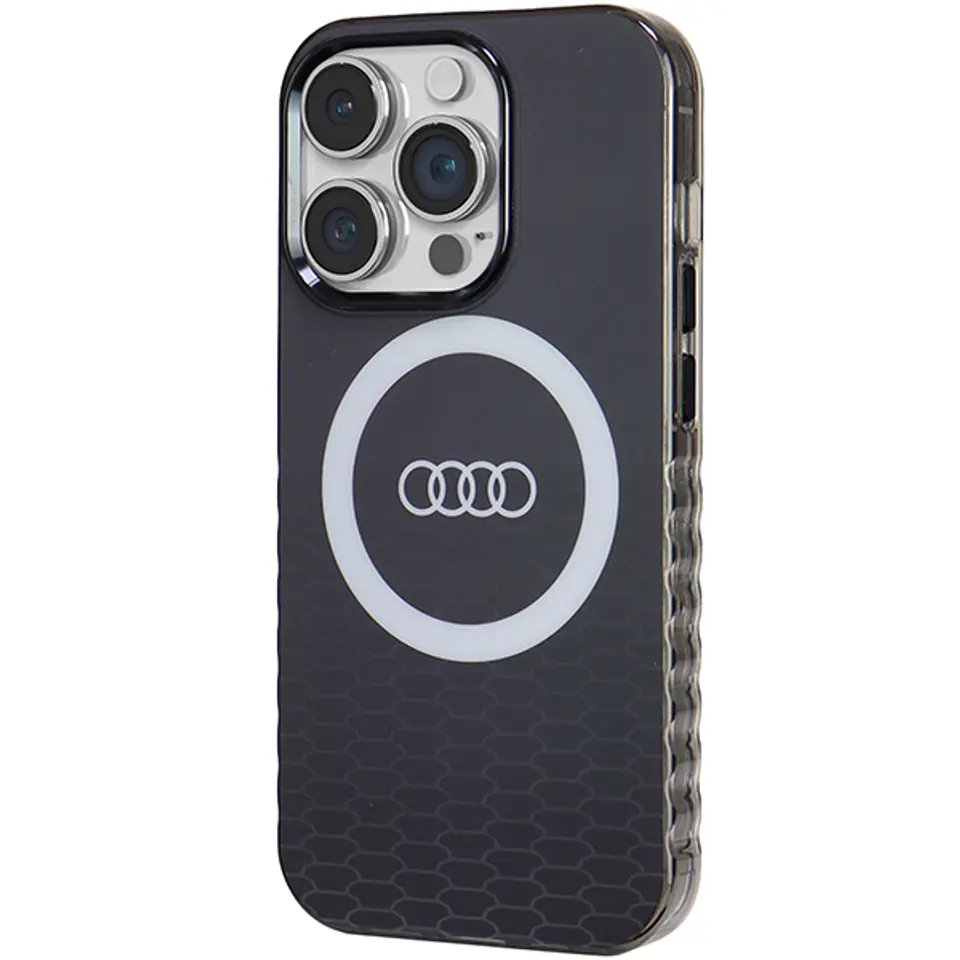 Audi IML Big Logo MagSafe Case iPhone 14 Pro Max 6.7" czarny/black hardcase AU-IMLMIP14PM-Q5/D2-BK