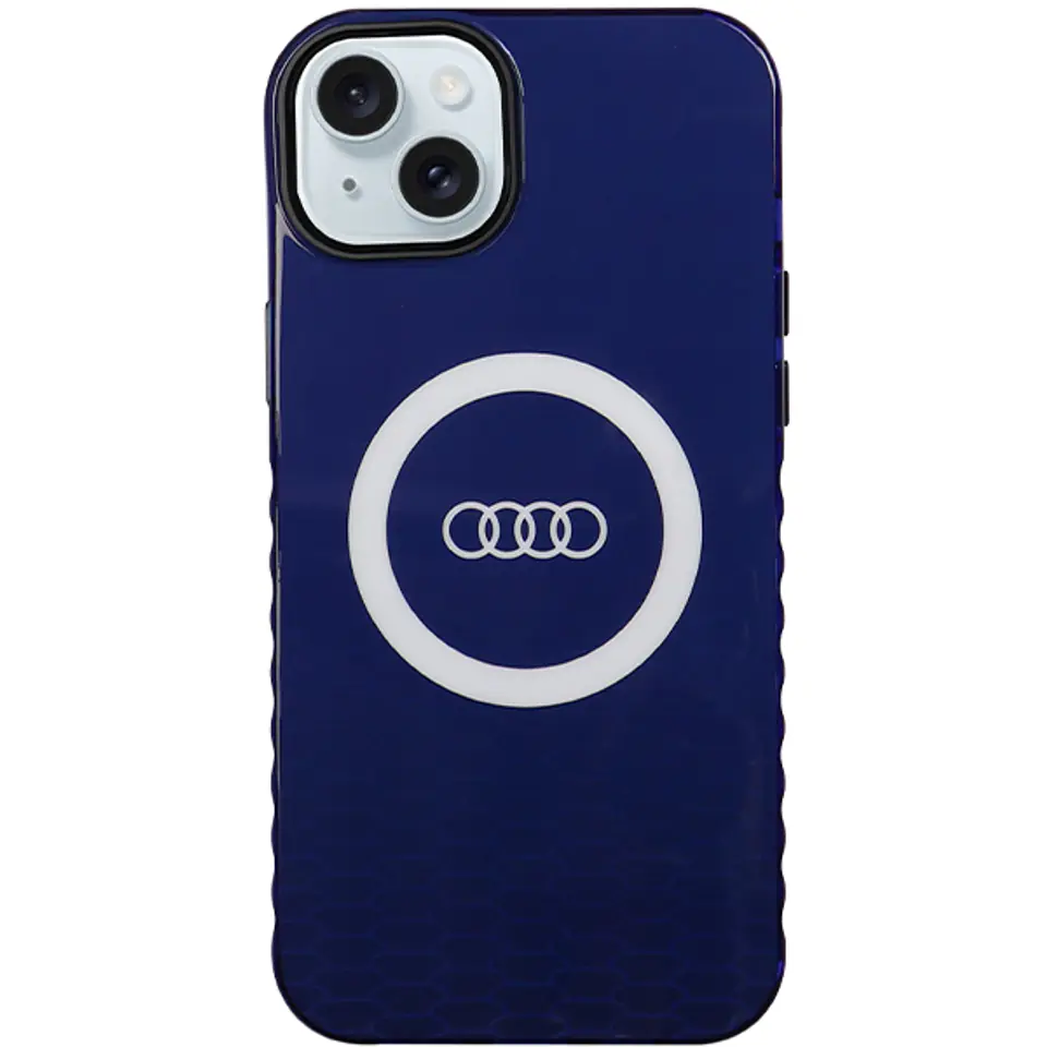 Audi IML Big Logo MagSafe Case iPhone 15 Plus / 14 Plus 6.7" niebieski/navy blue hardcase AU-IMLMIP15M-Q5/D2-BE