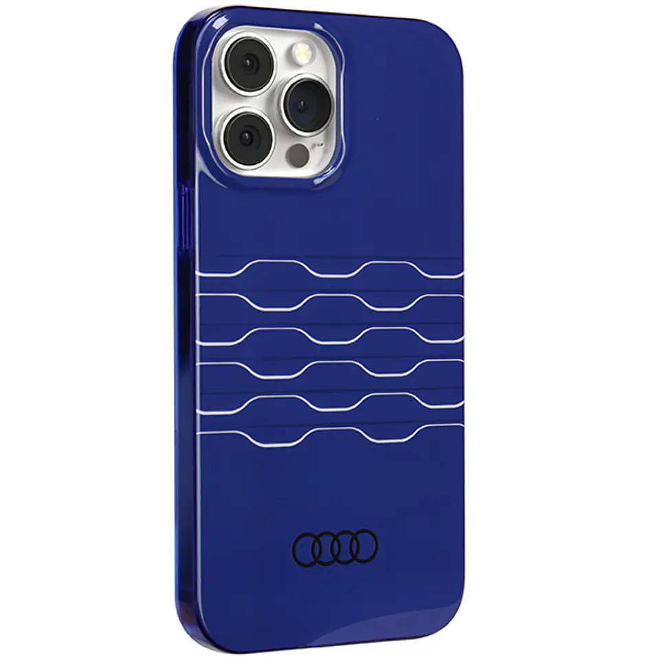 Audi IML MagSafe Case iPhone 13 Pro Max 6.7" niebieski/navy blue hardcase AU-IMLMIP13PM-A6/D3-BE