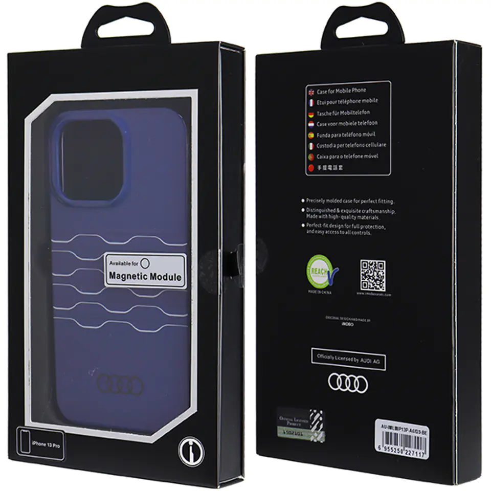 Audi IML MagSafe Case iPhone 13 Pro / 13 6.1" niebieski/navy blue hardcase AU-IMLMIP13P-A6/D3-BE