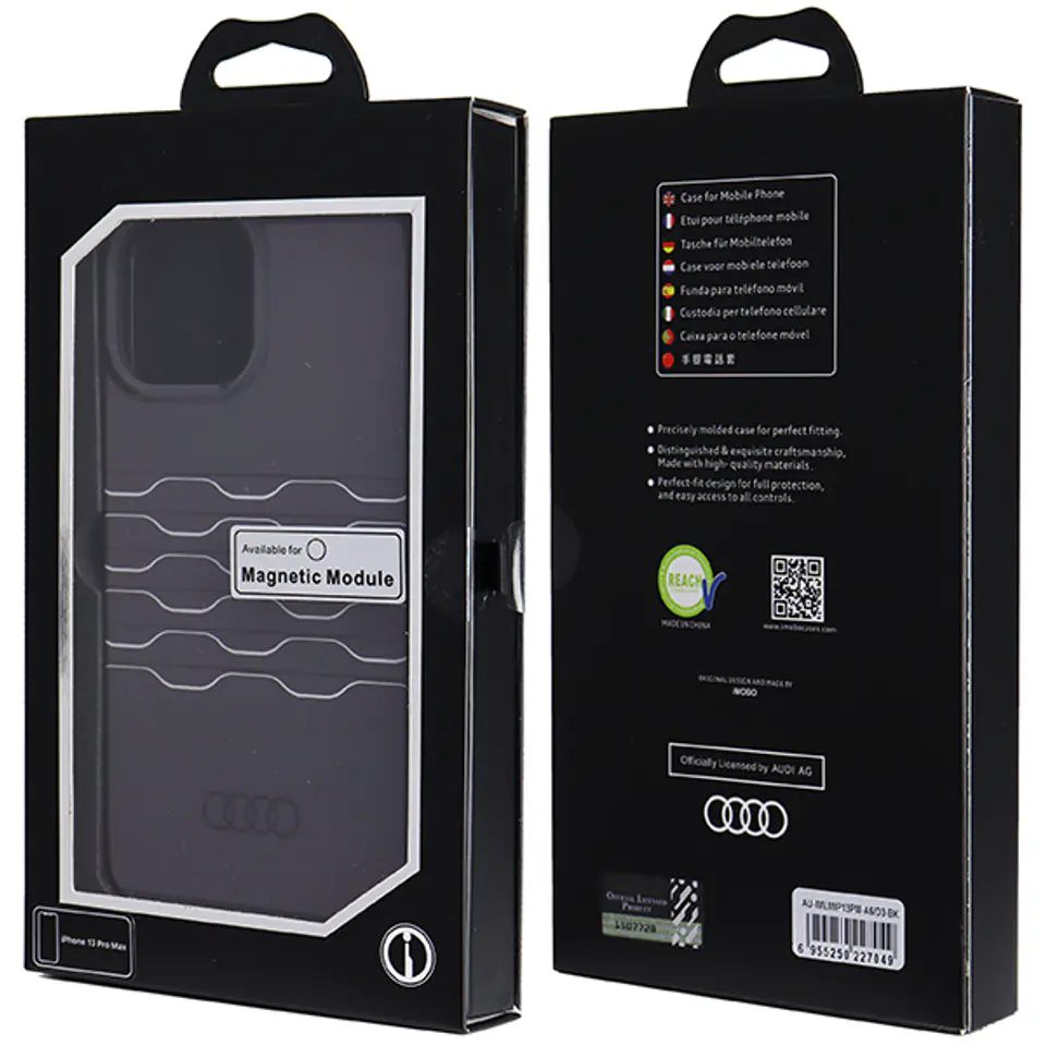 Audi IML MagSafe Case iPhone 13 Pro Max 6.7" czarny/black hardcase AU-IMLMIP13PM-A6/D3-BK