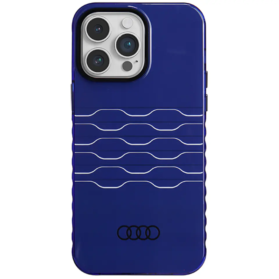 Audi IML MagSafe Case iPhone 14 Pro 6.1" niebieski/navy blue hardcase AU-IMLMIP14P-A6/D3-BE