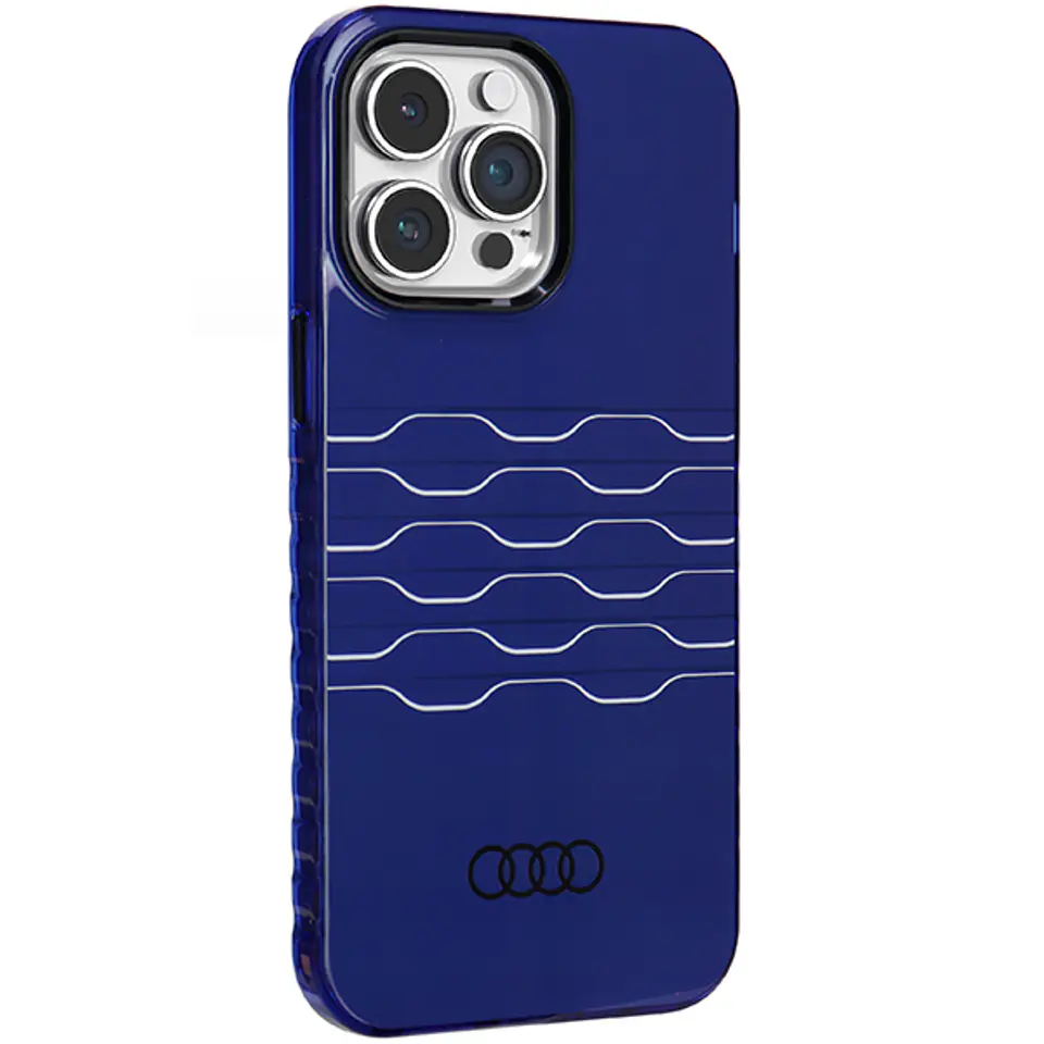 Audi IML MagSafe Case iPhone 14 Pro 6.1" niebieski/navy blue hardcase AU-IMLMIP14P-A6/D3-BE