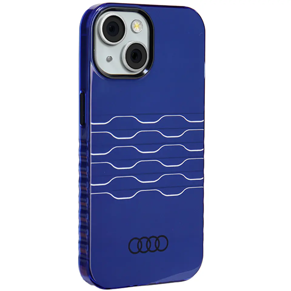 Audi IML MagSafe Case iPhone 15 / 14 / 13 6.1" niebieski/navy blue hardcase AU-IMLMIP15-A6/D3-BE