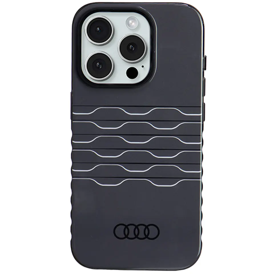 Audi IML MagSafe Case iPhone 15 Pro Max 6.7" czarny/black hardcase AU-IMLMIP15PM-A6/D3-BK