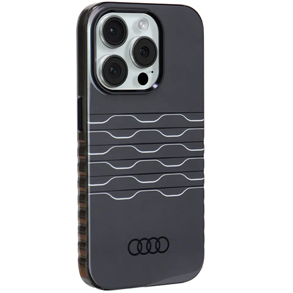 Audi IML MagSafe Case iPhone 15 Pro Max 6.7" czarny/black hardcase AU-IMLMIP15PM-A6/D3-BK