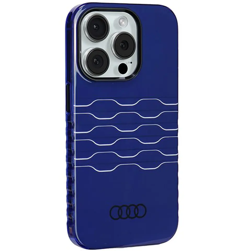 Audi IML MagSafe Case iPhone 15 Pro Max 6.7" niebieski/navy blue hardcase AU-IMLMIP15PM-A6/D3-BE