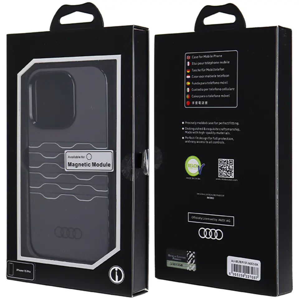 Audi IML MagSafe Case iPhone 15 Pro 6.1" czarny/black hardcase AU-IMLMIP15P-A6/D3-BK