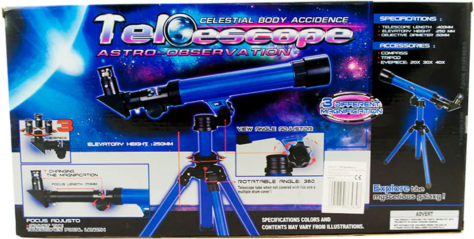 Educational telescope with tripod 20x 30x 40x