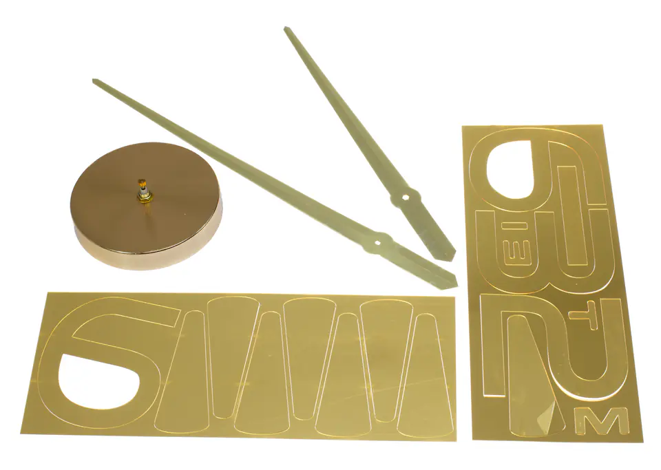 Wall clock large 80-120cm gold 4 digits