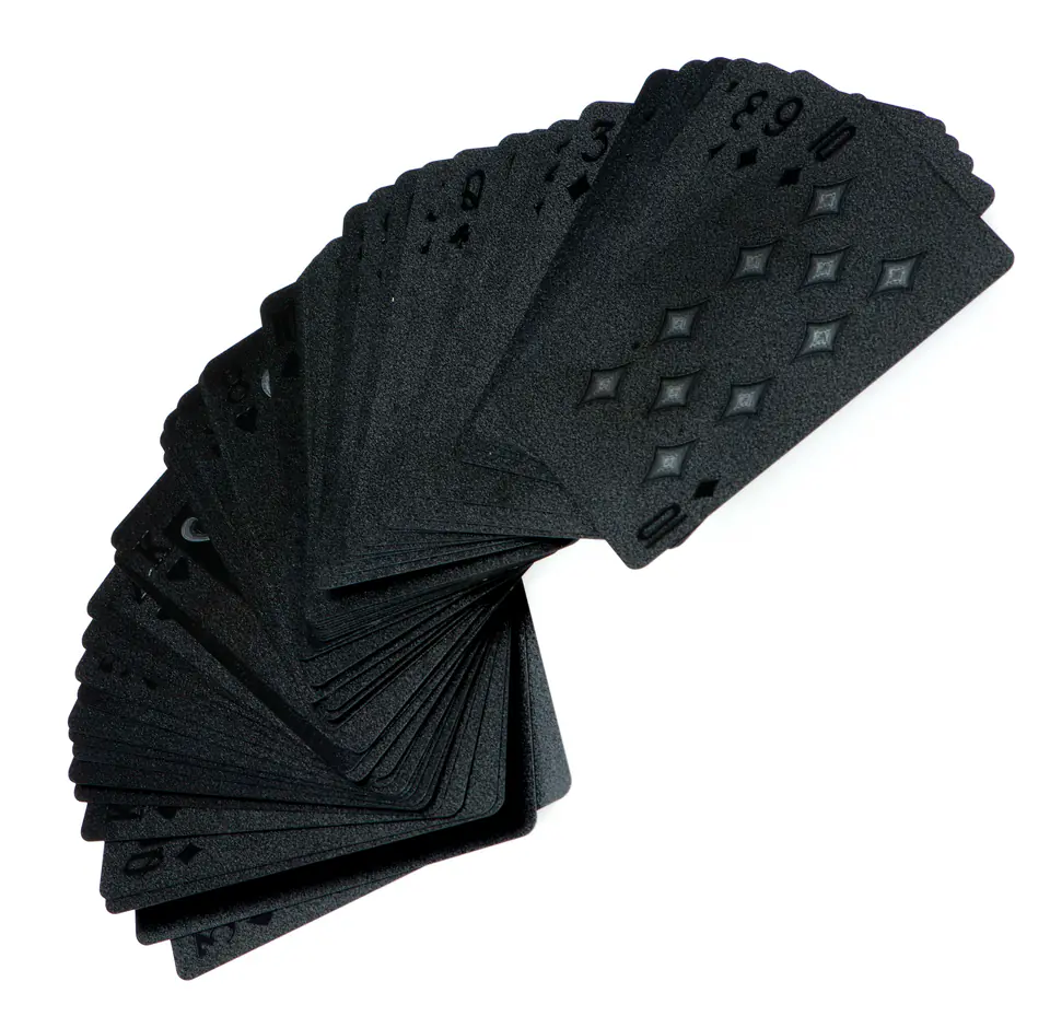 Plastic playing cards black