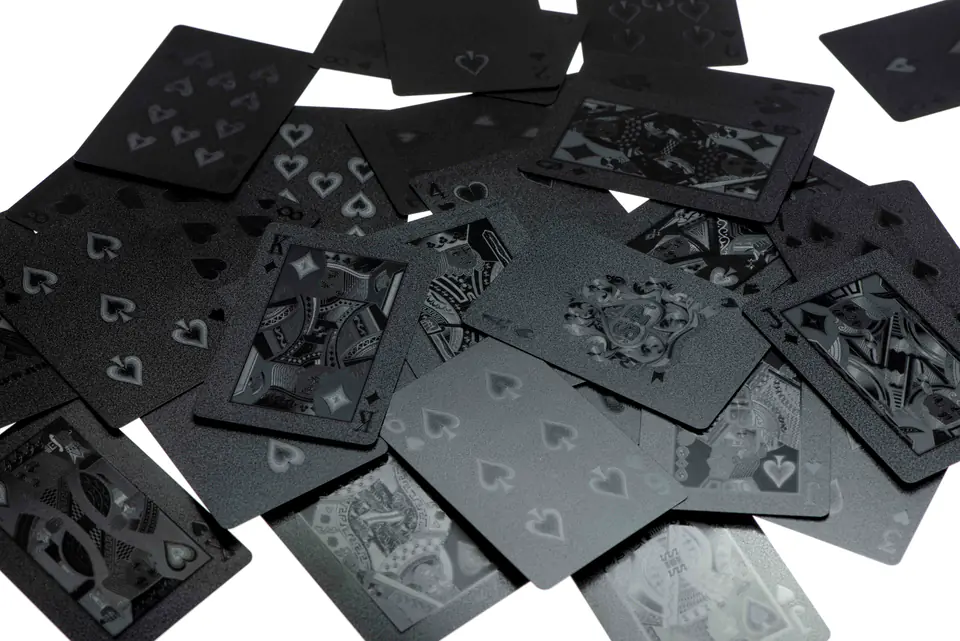 Plastic playing cards black